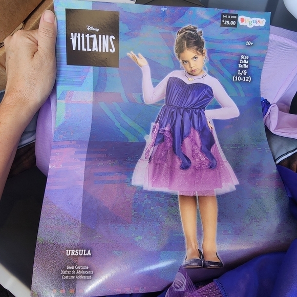 NWT Disney The Little Mermaid Tween Ursula Sea Witch Costume Girl's Large 10-12 - Picture 6 of 11